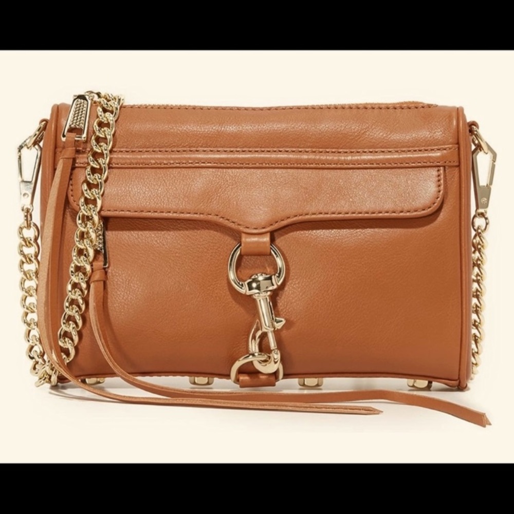 Rebecca Minkoff mini mac crossbody brown leather purse